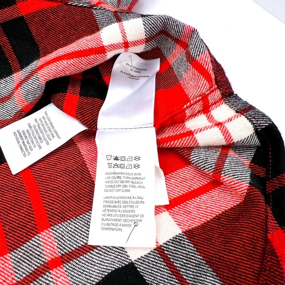 LUCKY BRAND LONG SLEEVES PLAD SHIRT, RED BLACK WHITE, SOFT,STRECH MATERIAL,LARGE - Picture 13 of 13
